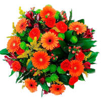 Букет из гербер "Яркий эффект"