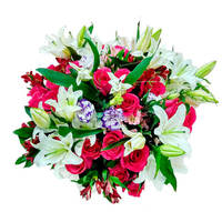 Букет из лилий и роз "Райский сад"