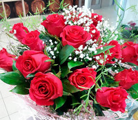 Букет из розовых роз "Королева бала"