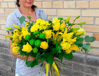 Букет из лилий и роз "Солнце мое" 