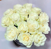 Розы в коробке "Зимняя сказка"