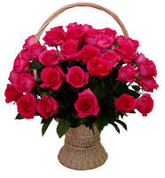 Корзина 55 розовых роз