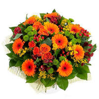 Букет из гербер "Яркий эффект"